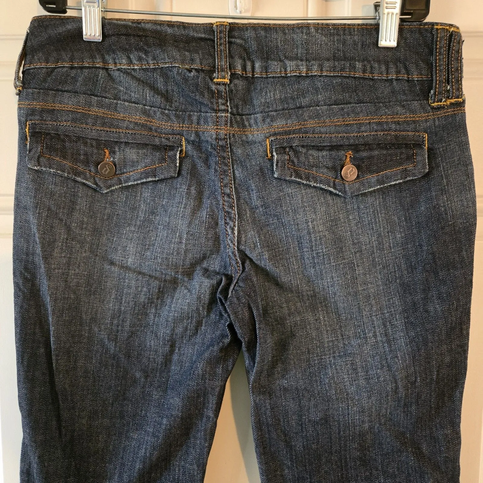 Decree Jeans Junior Womens Flare Dark Wash Size 5 Denim Y2K 90s Bootcut Vintage - Image 4