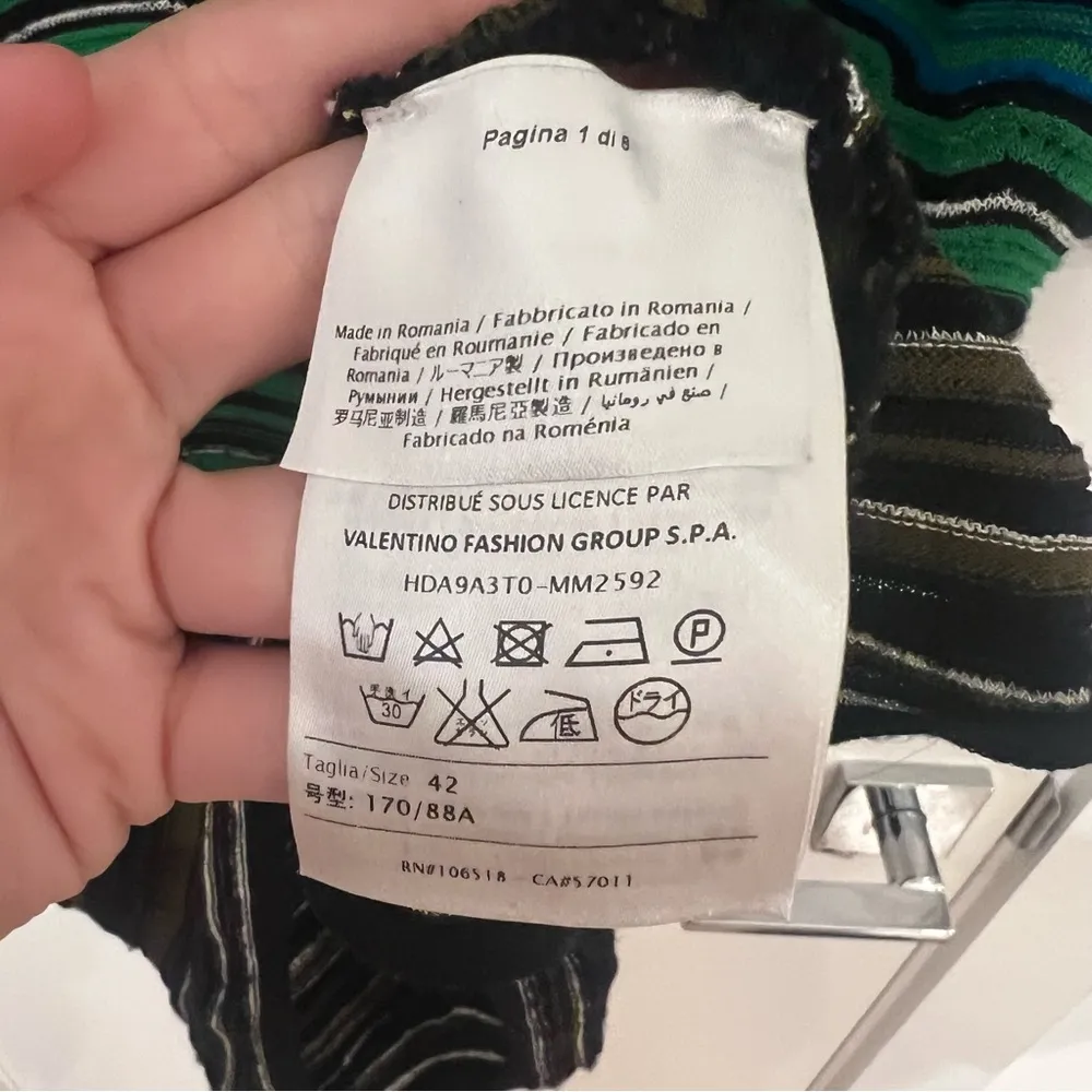 Missoni Knit Classic Print Long Sleeve Mini Dress Vinatge - Image 9