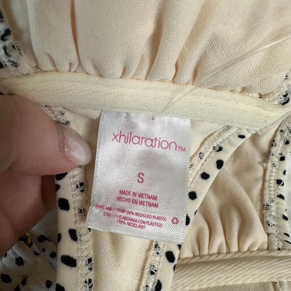 Xhilaration Cream/Black Bikini Top Small NEW - Image 4