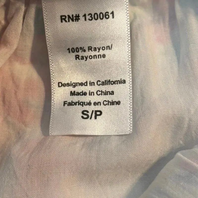 L*Space L Space Size S Floral Midi Dress Swim Cover Coverup Strappy Open Back White - Image 7