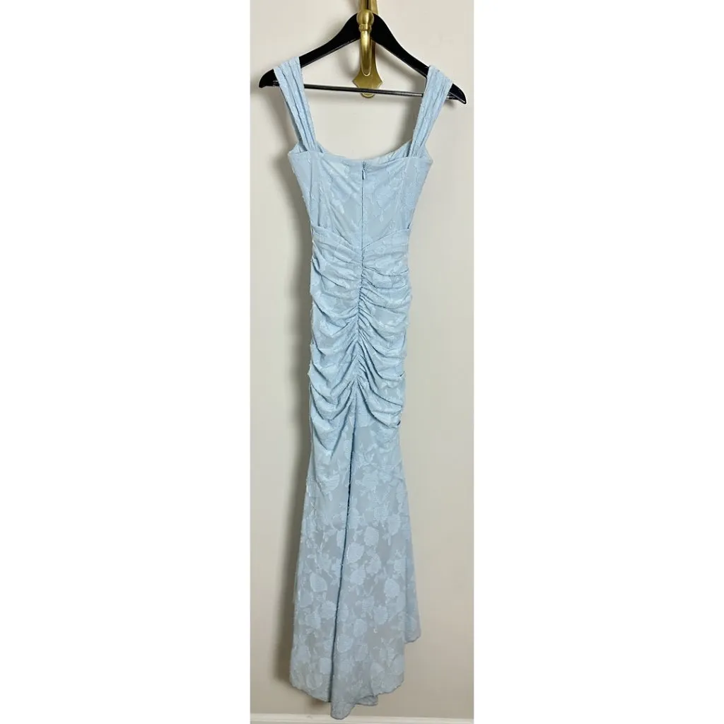 HOUSE OF CB Cesca Floral Ruched High-Low Corset Dress in Skyride Size X-Small - Image 7