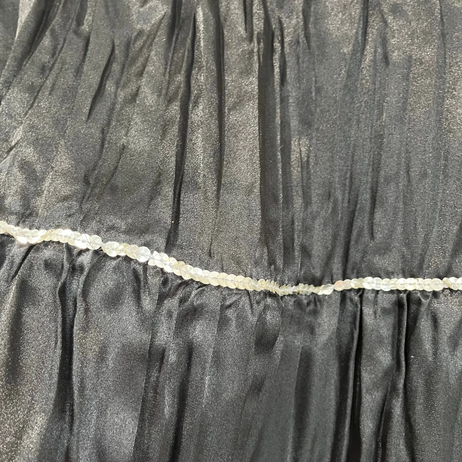 Y2K My Michelle Black Tiered Midi Skirt Fairy Grunge Whimsigoth Size M - Image 3