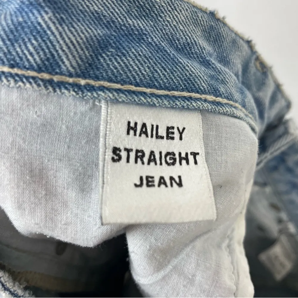 Tularosa  size 27 Hailey Straight Jeans Distressed raw hem light wash - Image 7