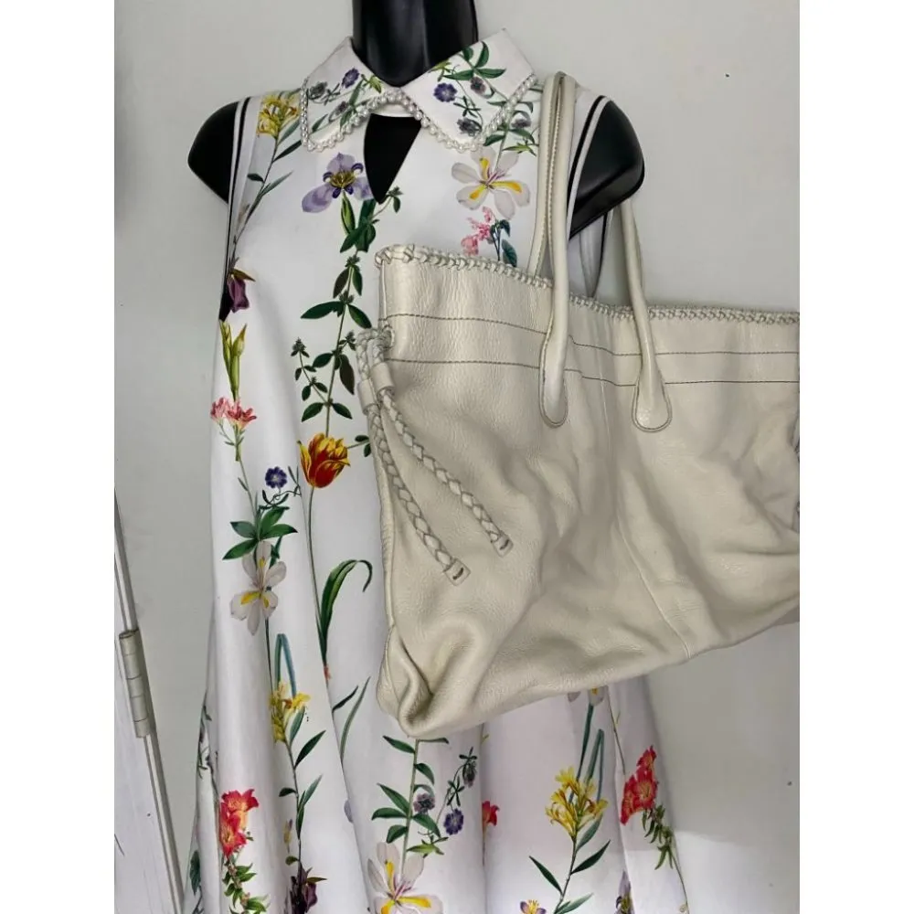 Banana Republic Cream Leather Shoulder Bag - Image 11