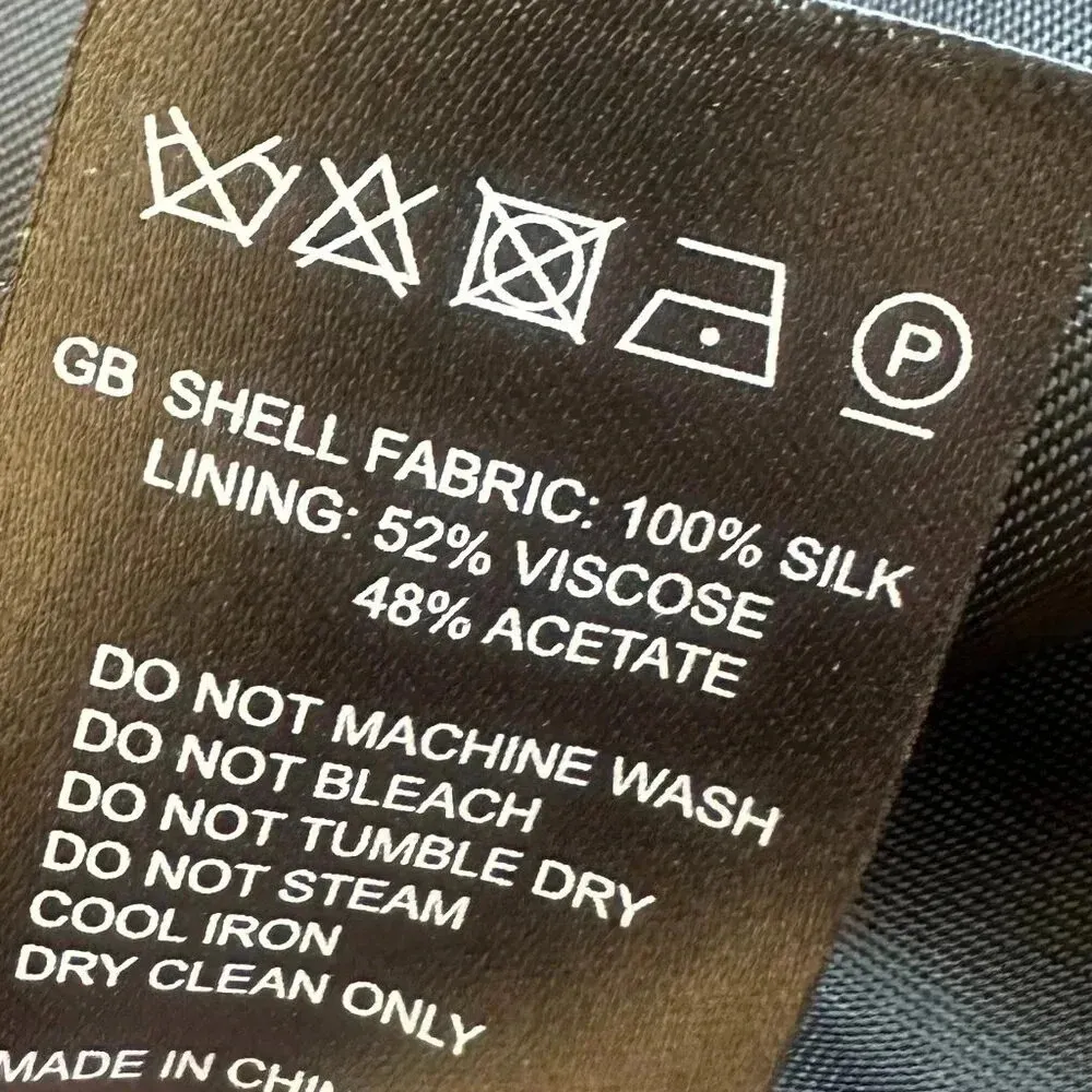 Reiss 1971 Black Silk Shift Dress Floral 3/4 Sleeve Flowy Party Size 4 Women's - Image 11