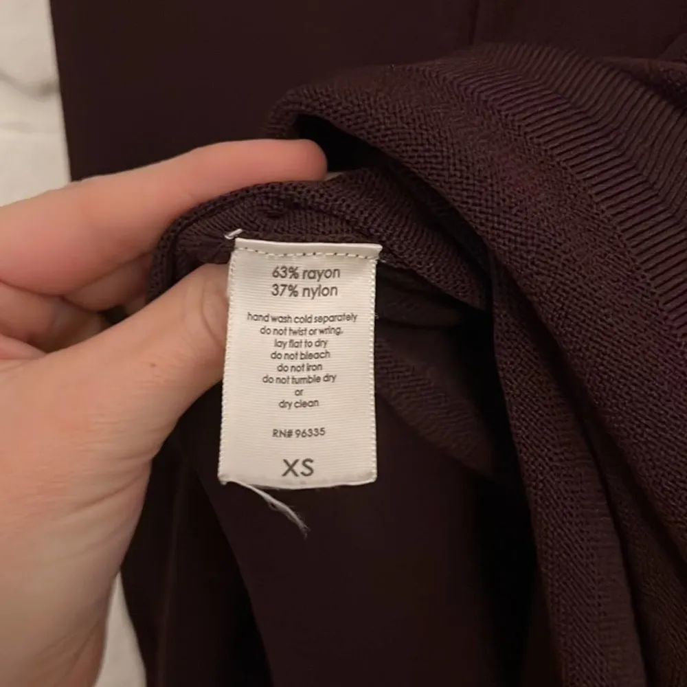 Susana Monaco dark purple long sleeve skater dress size XS - Image 7