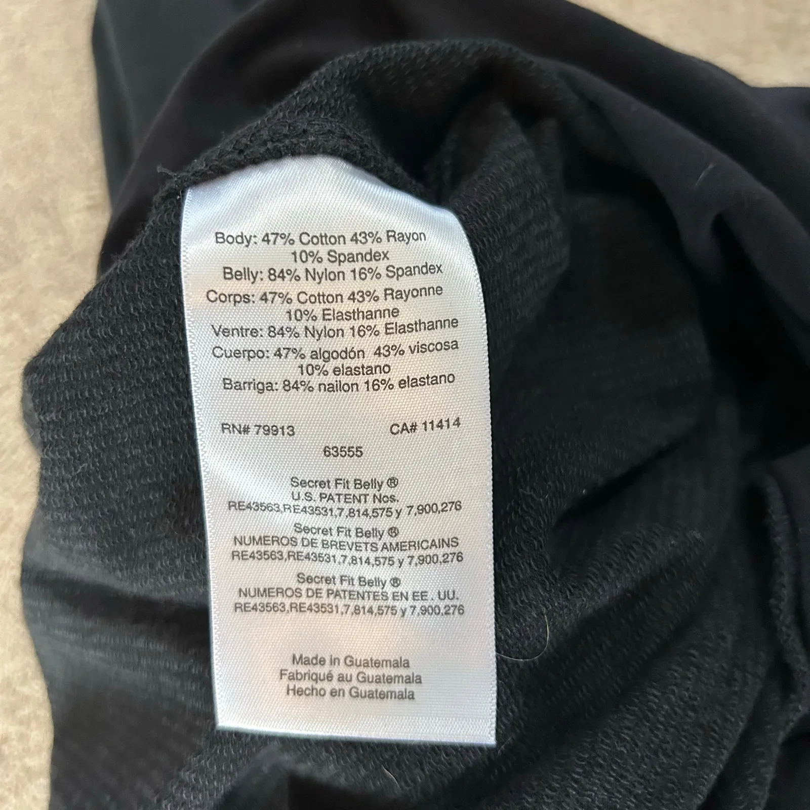 NWT A Pea in The Pod Secret Fit Black Leggings Size Small Maternity Over Belly - Image 6