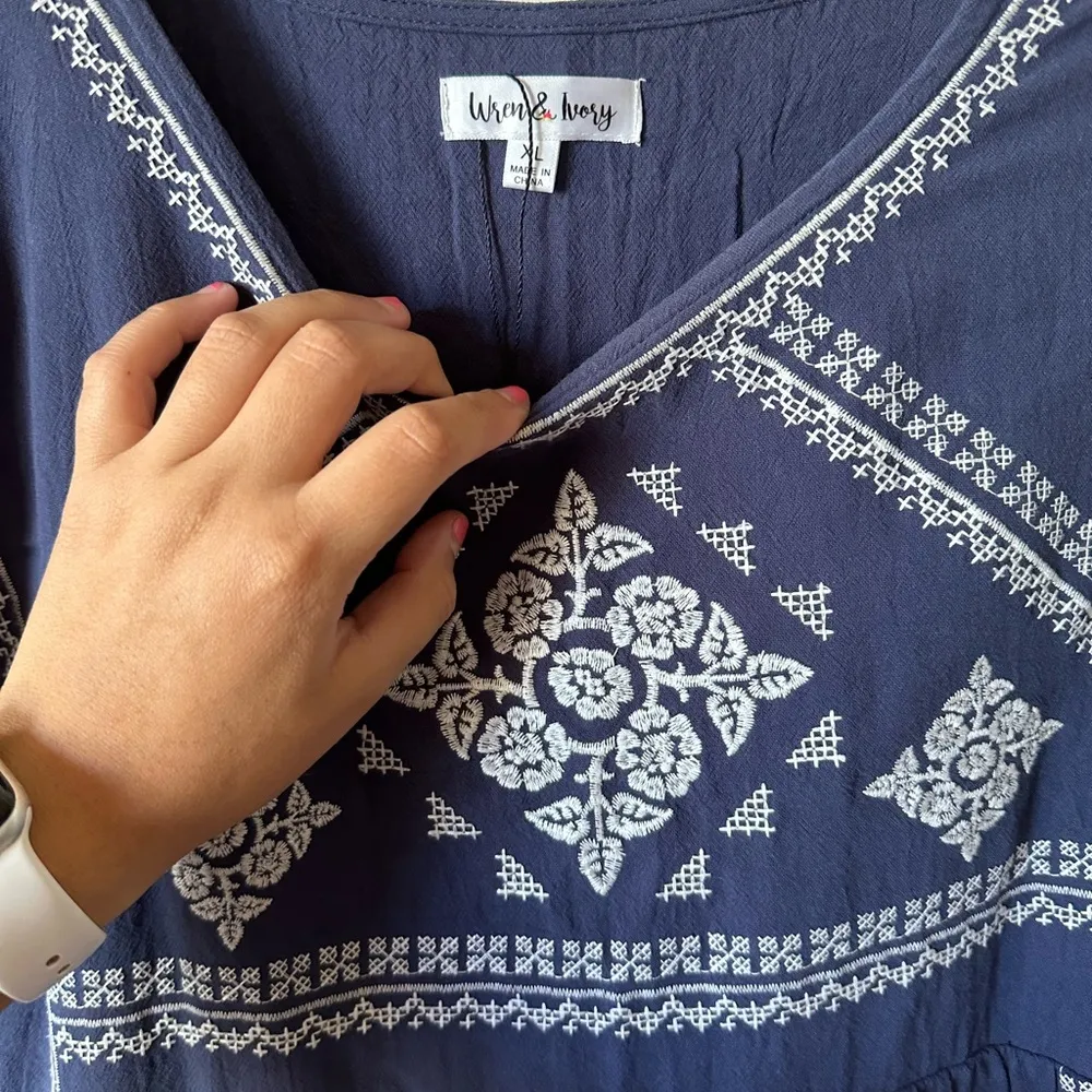 Wren & Ivory echo embroidered midi sz XL - Image 2