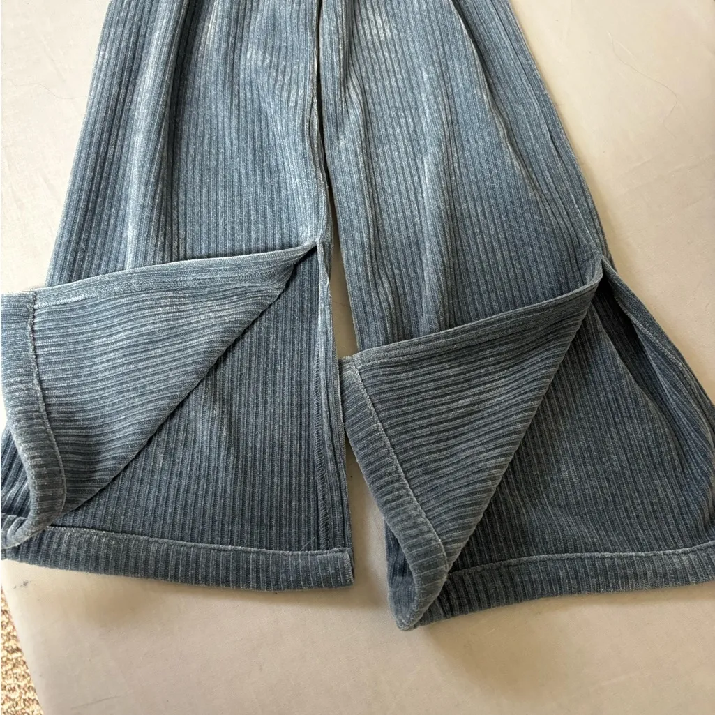 Zara Blue Corduroy Slim Flare Pants Size 2/34 NEW Boho Hipster - Image 13