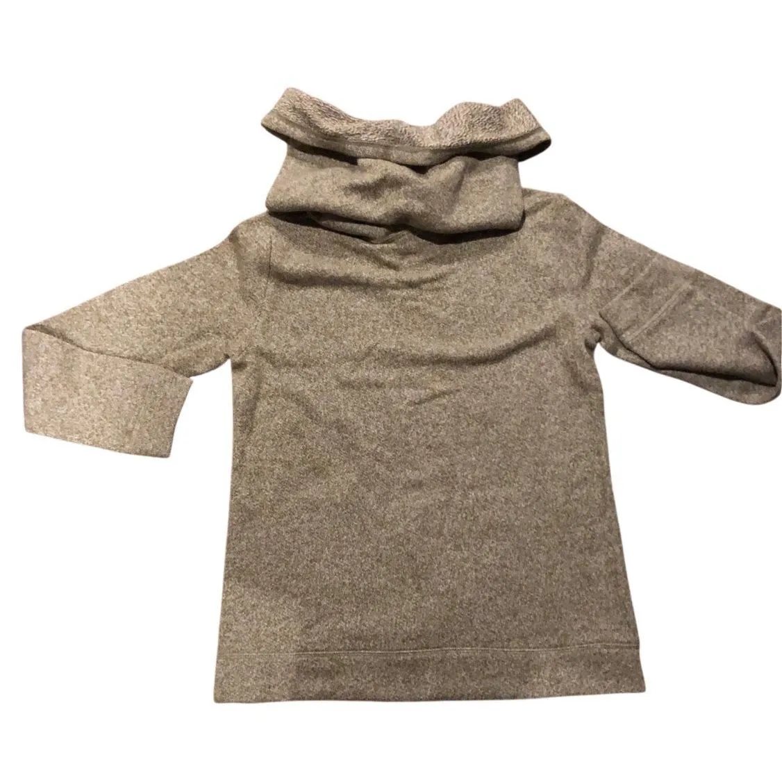 Cowl neck oversized J.Crew Green with White knit Cowl Neck Long Sleeve Wool Blen Size M - Image 4