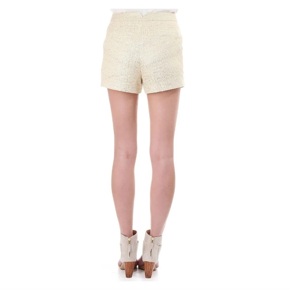 💕Ted Baker💕 Metallic Gold High-Rise Suit Shorts - Image 7