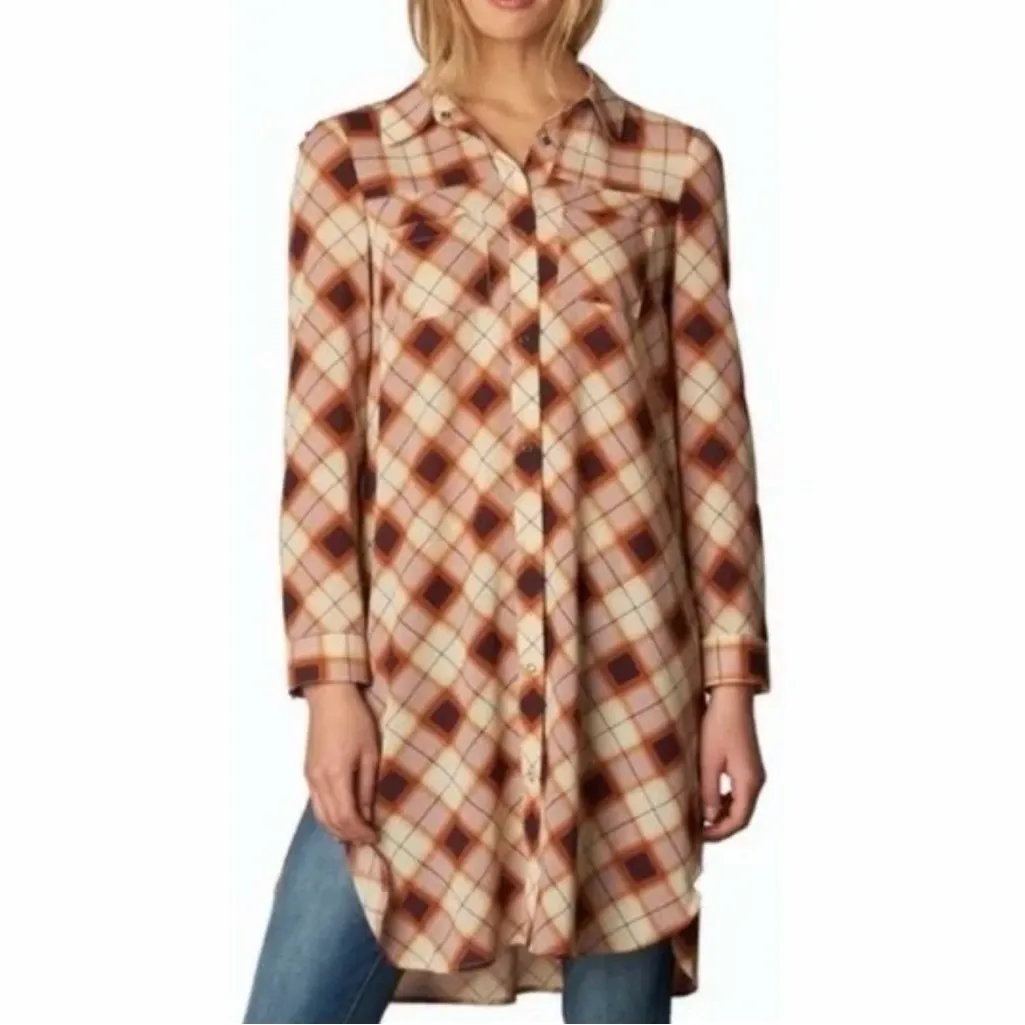 PrAna Plaid Flint Maxi Long Tunic - Image 10
