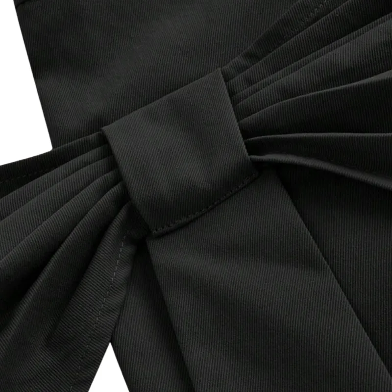 Elegant Black Skort with Bow Detail Size M - Image 3