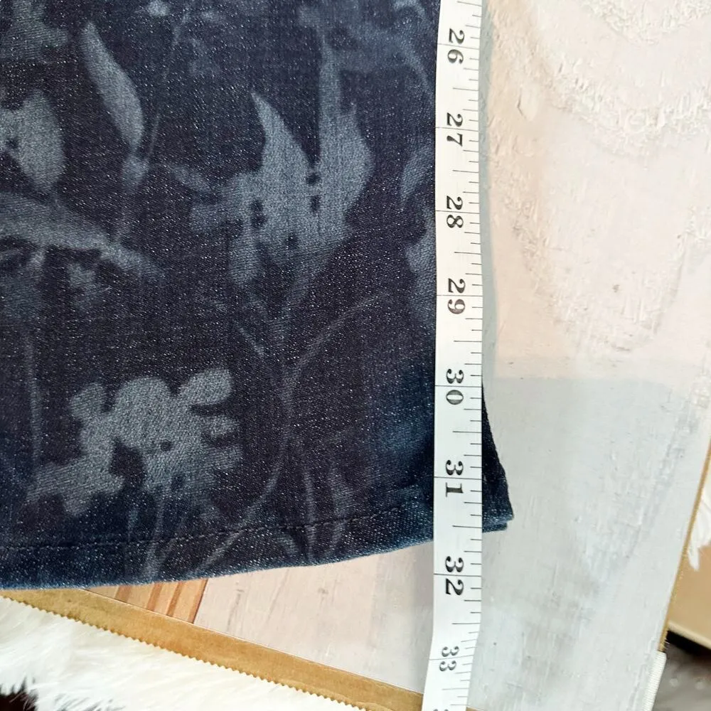 NYDJ Slim Bootcut Jeans Size 10 Bishop Floral Multi Laser Lift Tuck Technology - Image 12