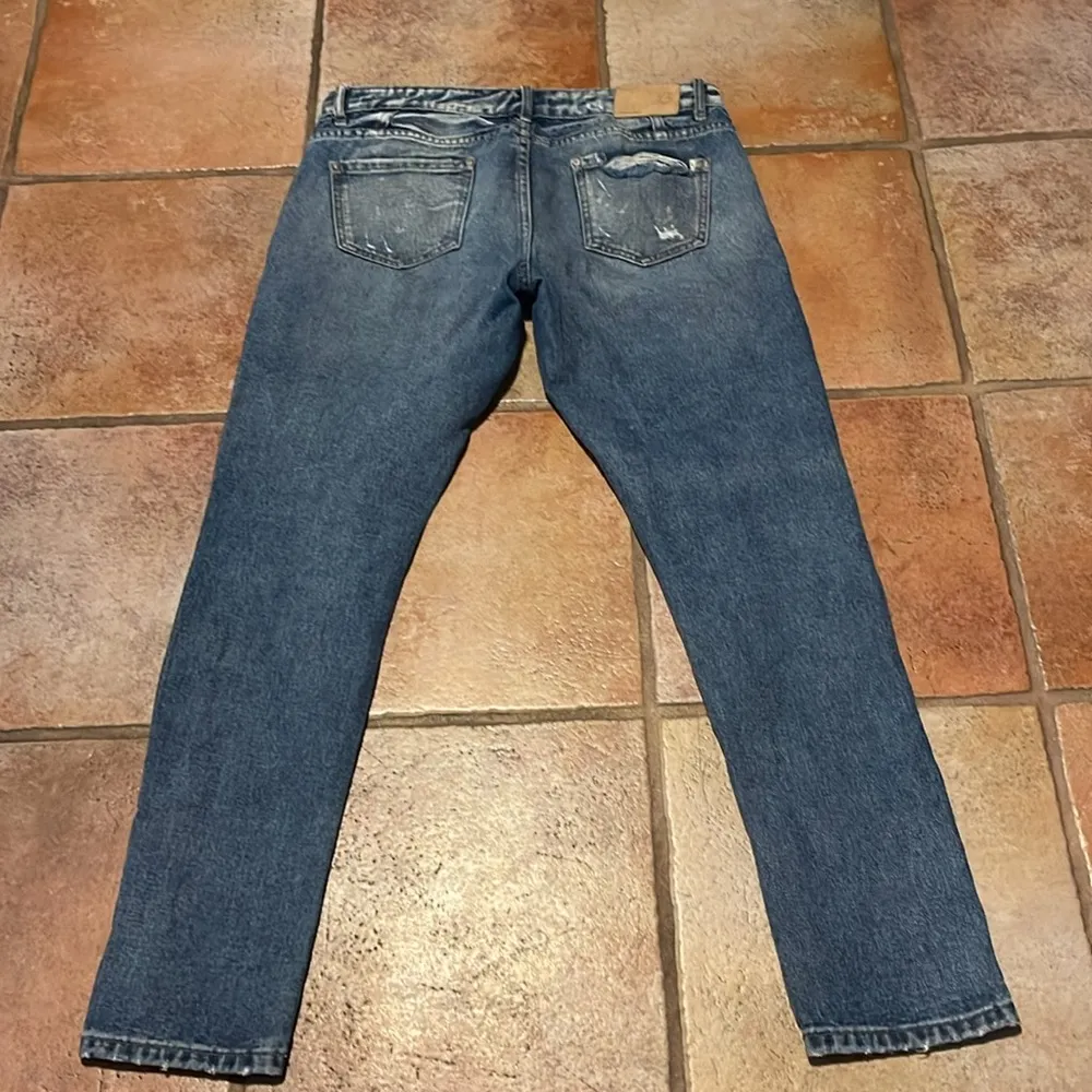 Zara trafuluc patched knee boyfriend jeans size 4 - Image 6