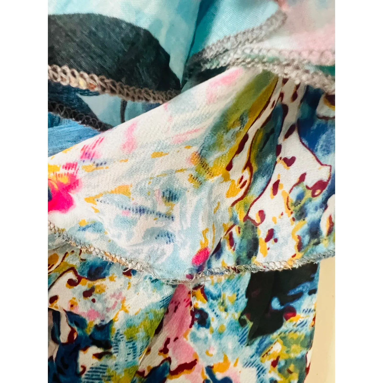 Feratelli Sz L Dramatic Lagenlook ALine Lightweight Funky Art - Image 4