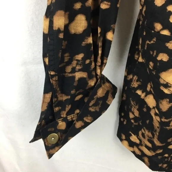 Madewell Wearmaster Brown & Black Camouflage Print Utility Barn Field Jacket L - Image 7