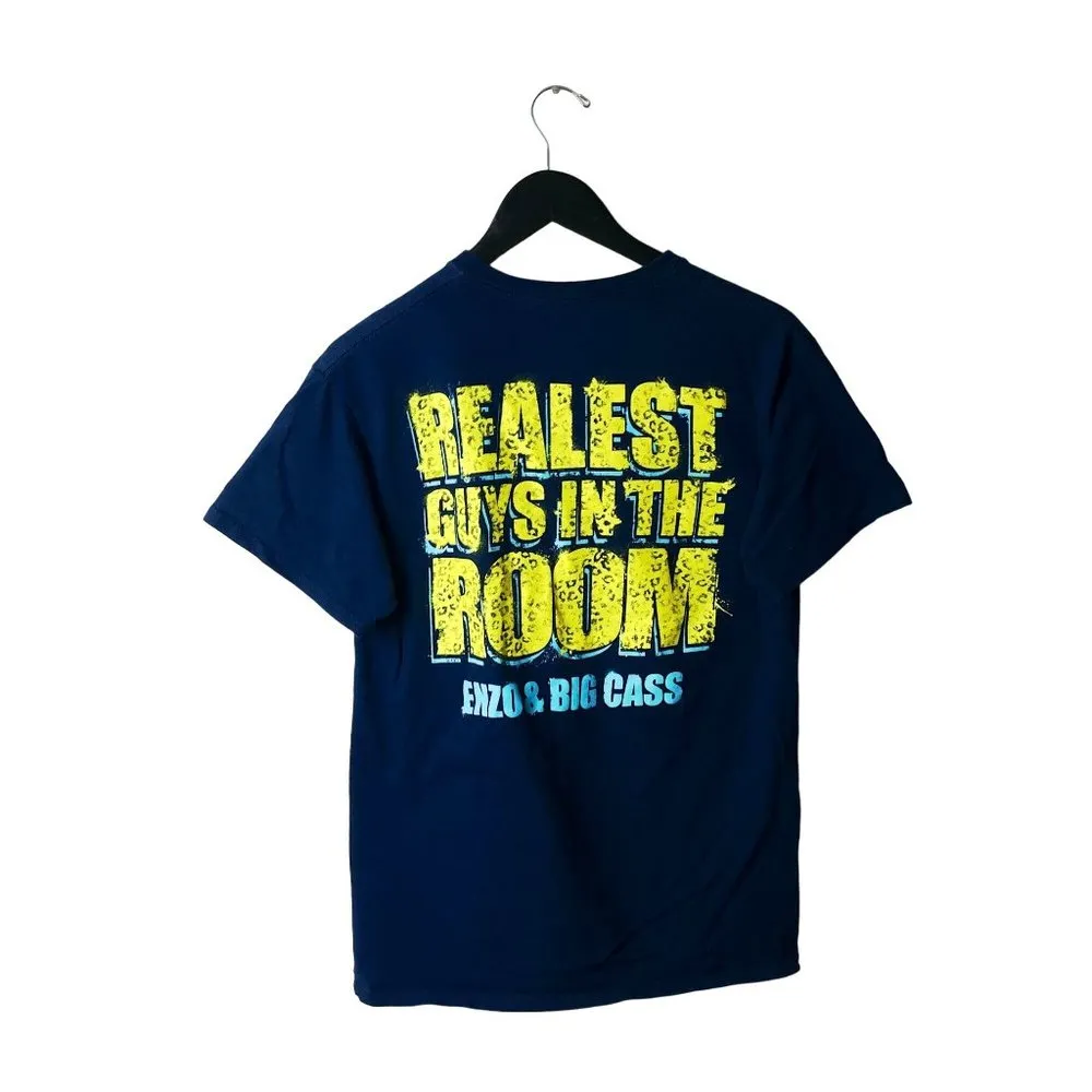 2016 WWE Bada Boom Realest Guys In The Room T Shirt Blue Medium M Graphic Tee - Image 3