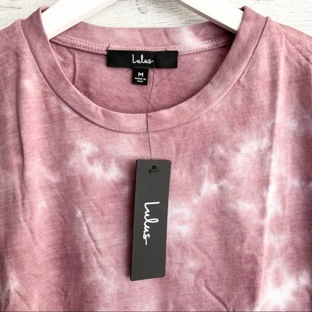 Lulu’s Cozy Livin' Mauve Purple Tie-Dye Tee Size Medium NWT - Image 7