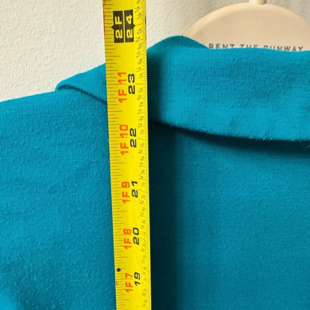 Mossimo Supply Co Teal Blazer with Tailored Fit and Zipper accent Blue Size L - Image 6