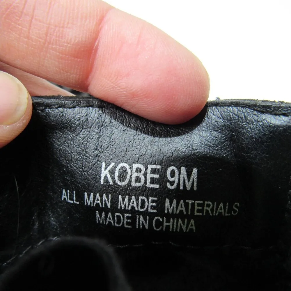 Dunes Kobe Women Blk Combat Lace Up Boot Moto Zip Up Y2K Grunge Goth Booties 9M Size 9 - Image 7