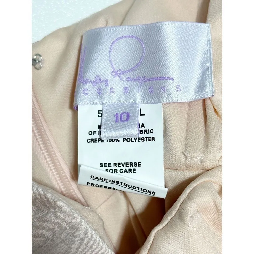 Hayley Paige Occasions 52003 Bridesmaids Gown Dress Sleeveless Pink Size‎ 10 - Image 4