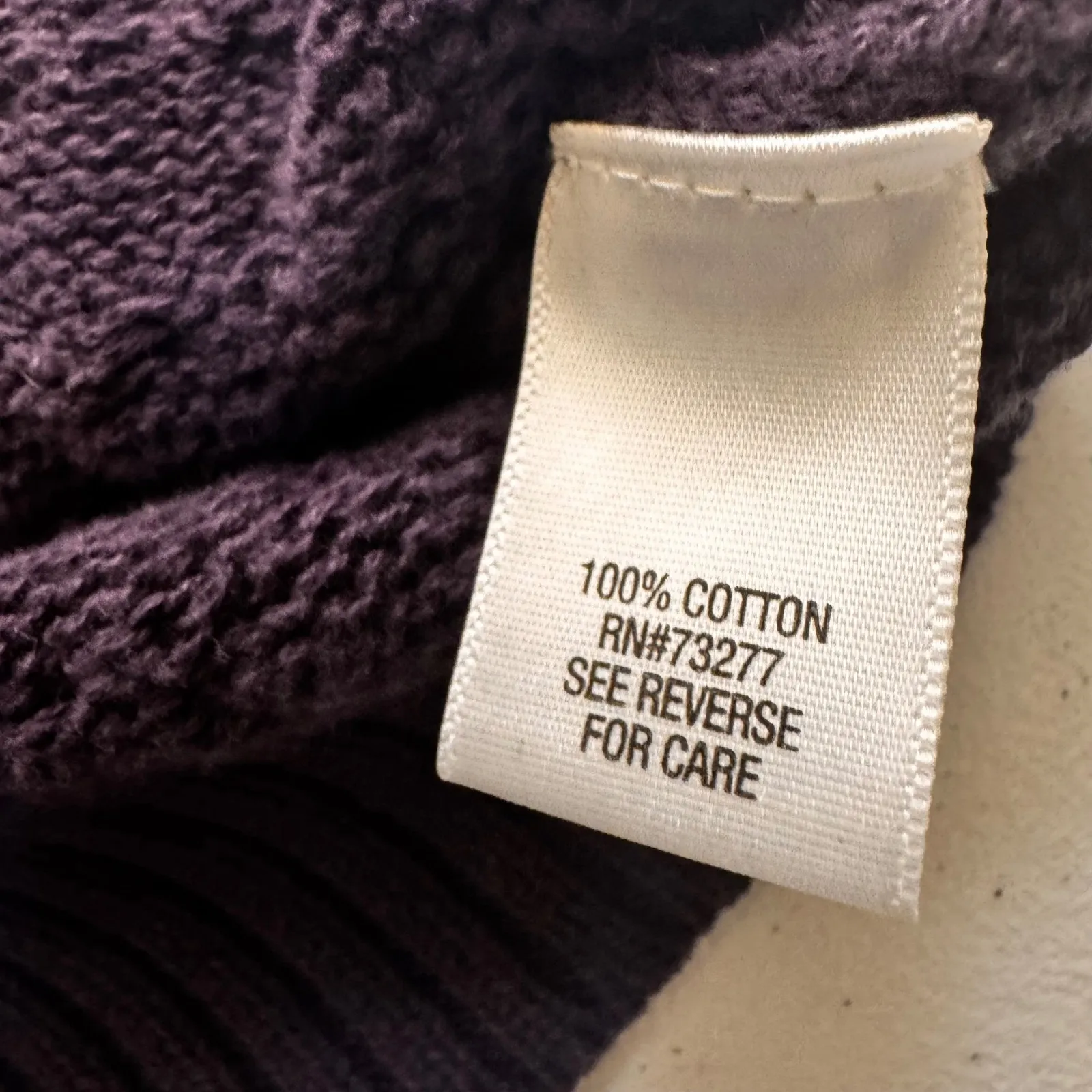 Crofts & Barrow Petite Colorblock Cable Knit Sweater Purple Gray Dark Purple PL Size undefined - Image 5