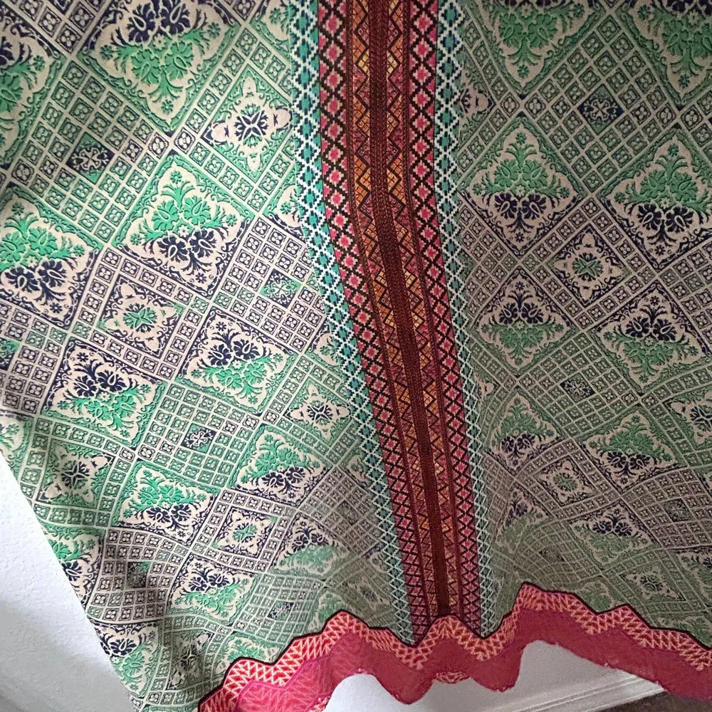 Anthropologie Vanessa Virginia Chama Kaftan Size Large Maxi Dress Sheer - Image 13