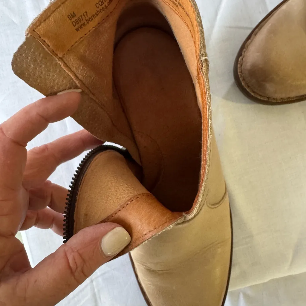 Born Ankle Booties size 9M Tan - Image 7