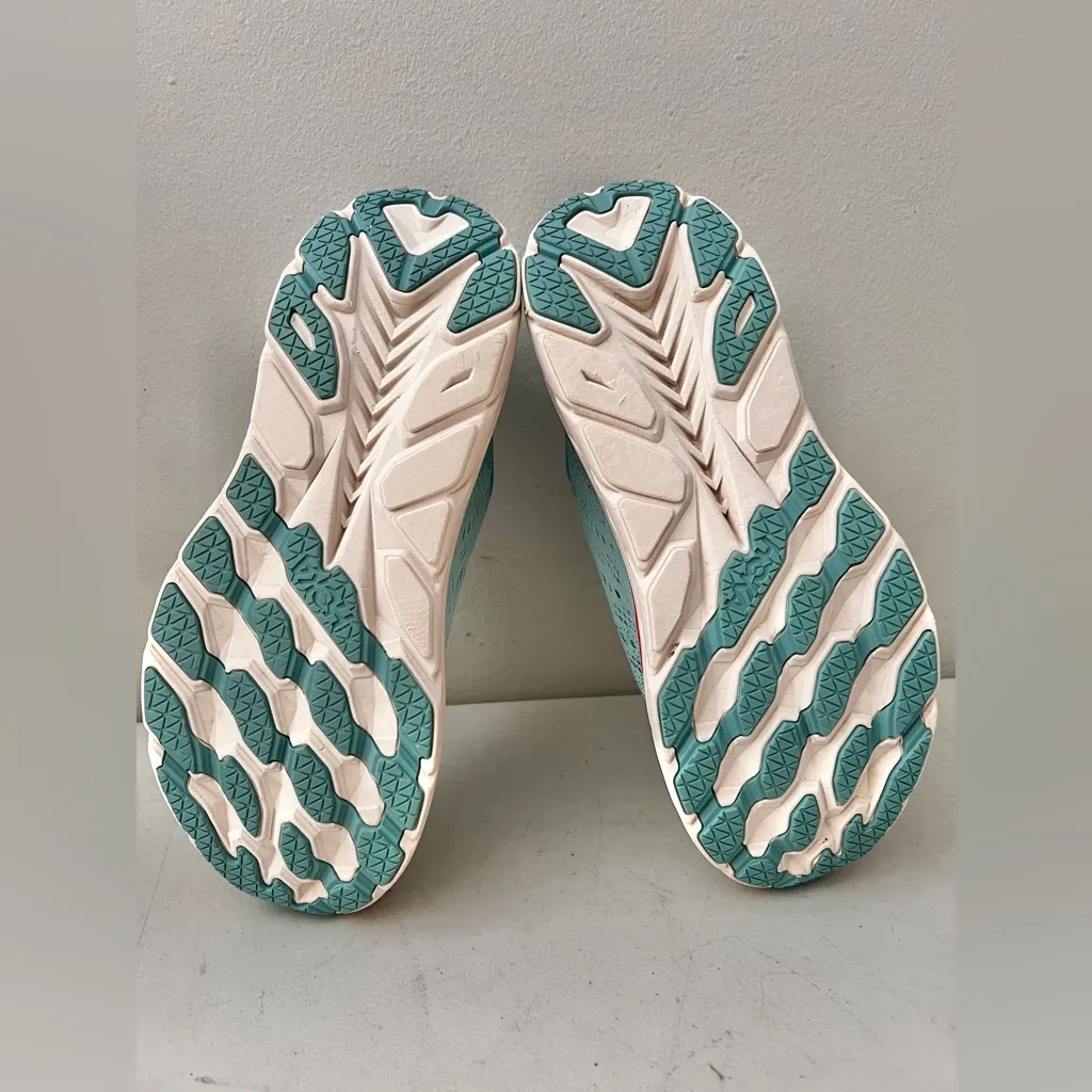 Hoka One One Clifton 8 Aqua Running Walking Sneakers Women’s Size 9.5B Blue - Image 5