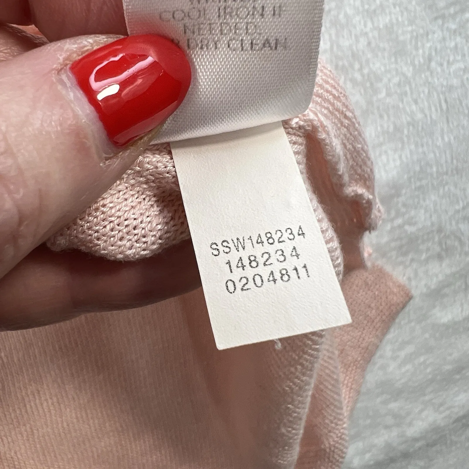 J Jill Plus 3X Knit Sweater Top Linen Blend Round Neck 3/4 Sleeve Lightweight Pink - Image 9