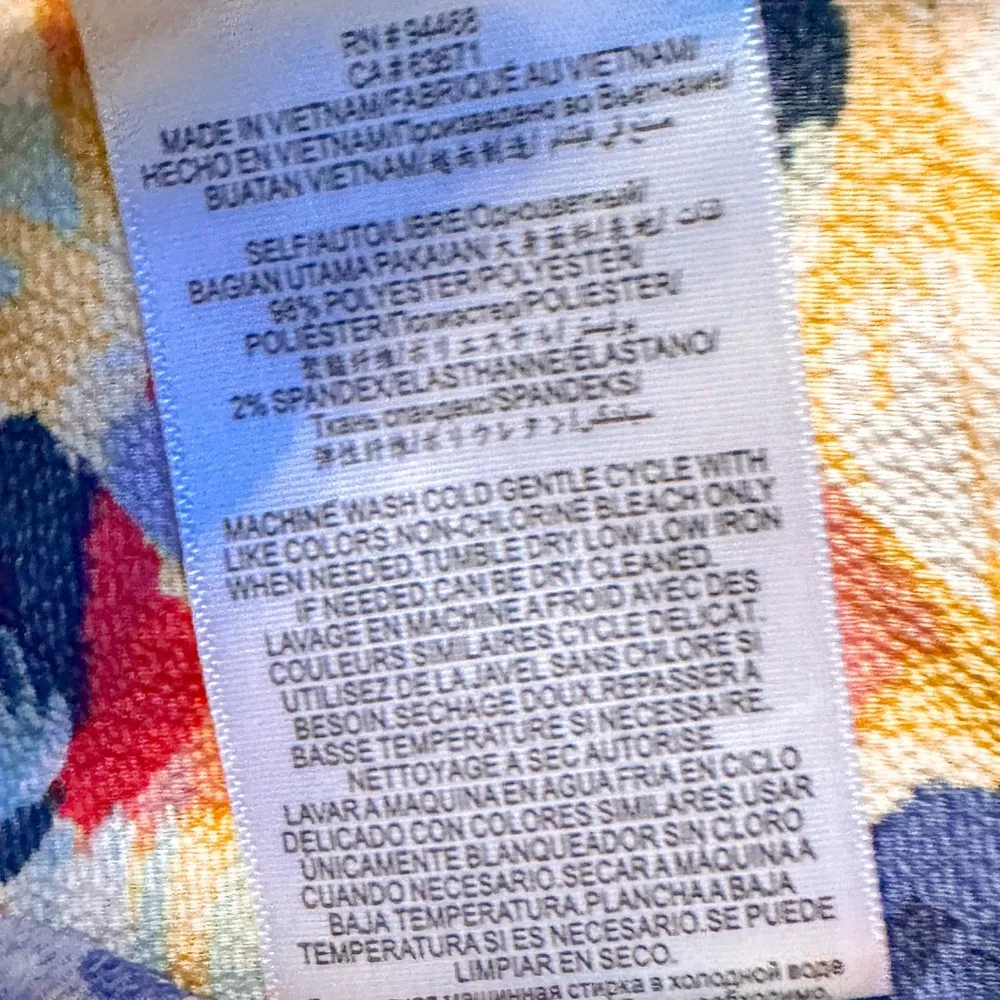 BCBGeneration Yellow Red Blue Floral Ruffle Sarong Wrap Midi Skirt, EUC, Size XS - Image 11