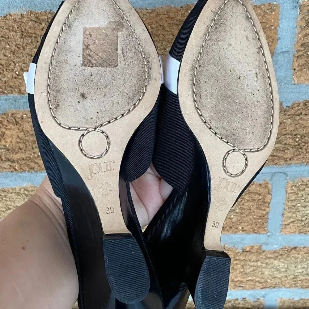 O jour bow accent slides shoes size 8 Black - Image 6