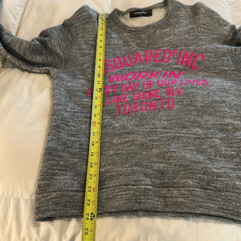 Dsquared2 Gray Sweater with Pink Logo size medium - Image 12