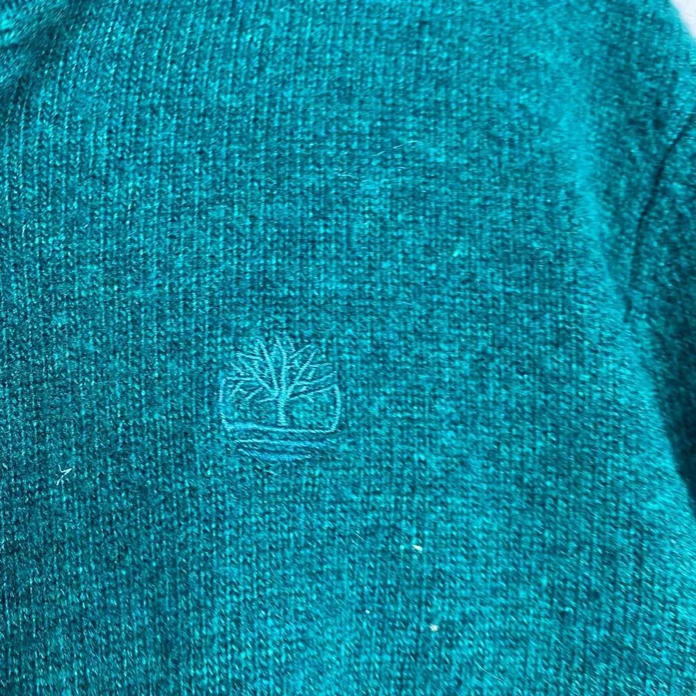 Timberland Women's Green High Neck Long Sleeve Sweater Pullover Stretch Size M - Image 9