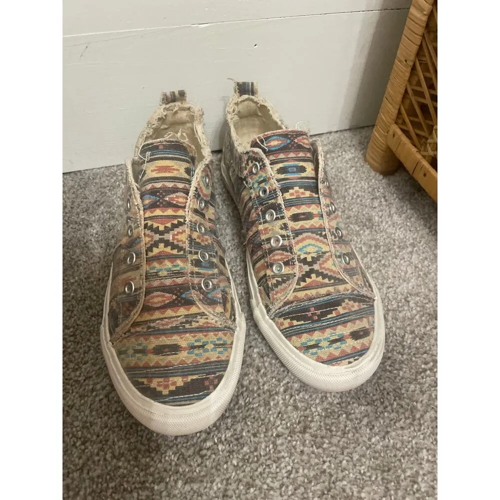Corky's Babalu Multicolor Aztec Women's Slip On Shoe, 9 - Image 2