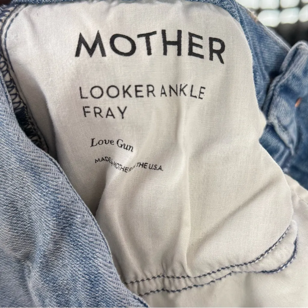 MOTHER Looker Ankle Fray Skinny Jeans in Love Gun Blue Size 25‎ - Image 11