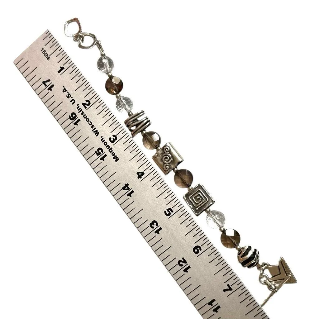 Silpada Sterling Silver Smoky Quartz Crystal Bracelet - Image 13