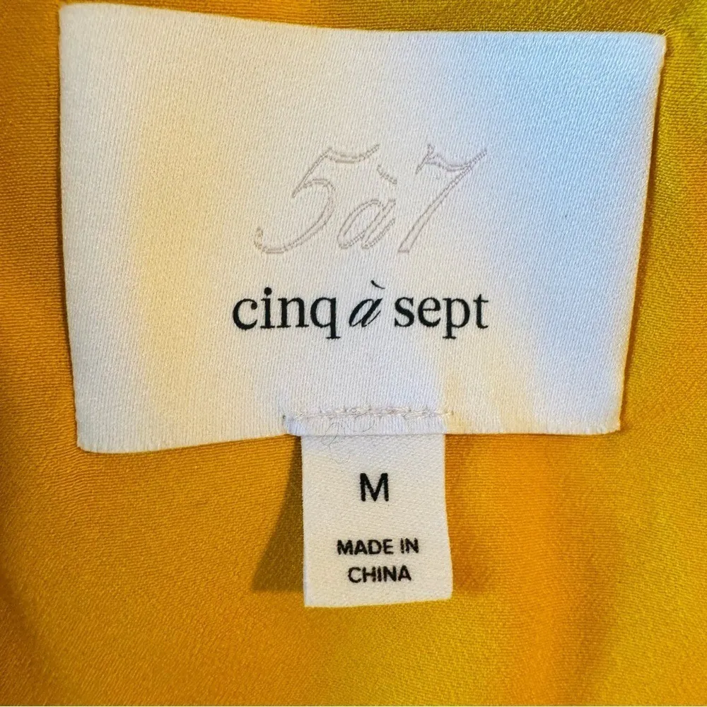 Cinq à Sept Mathieu Velvet Utility Jacket in Sunflower, Size Medium,‎ EXCELLENT Gold - Image 7