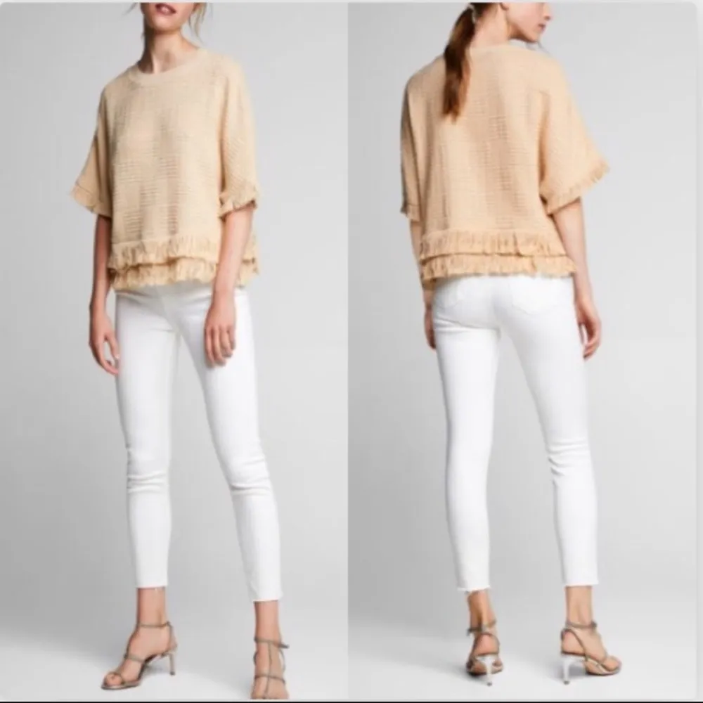 Zara Tweed Top with Fringe - Image 3