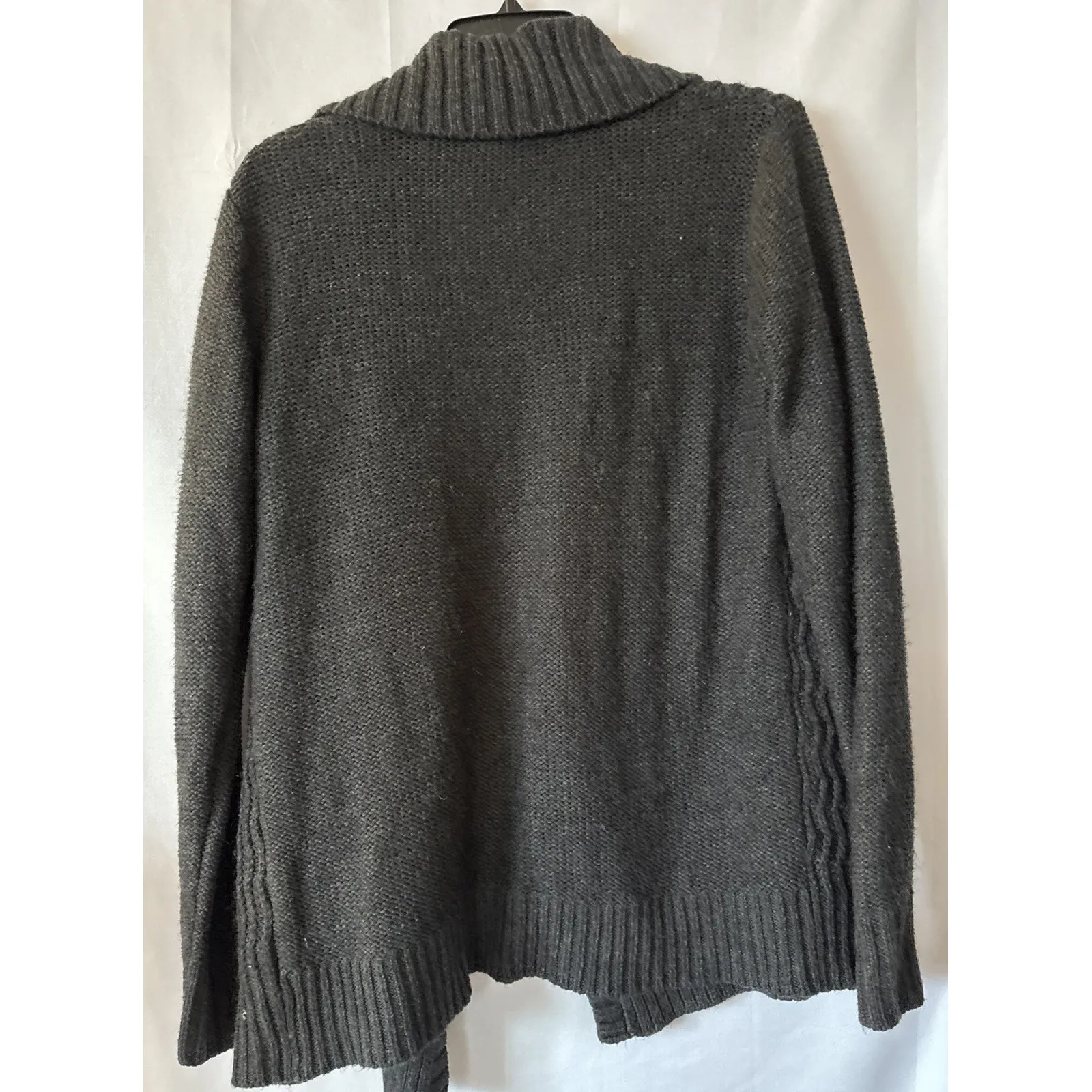 Merona  Open Front Dark Gray Cardigan Sweater Long Sleeve‎ Size Large - Image 4