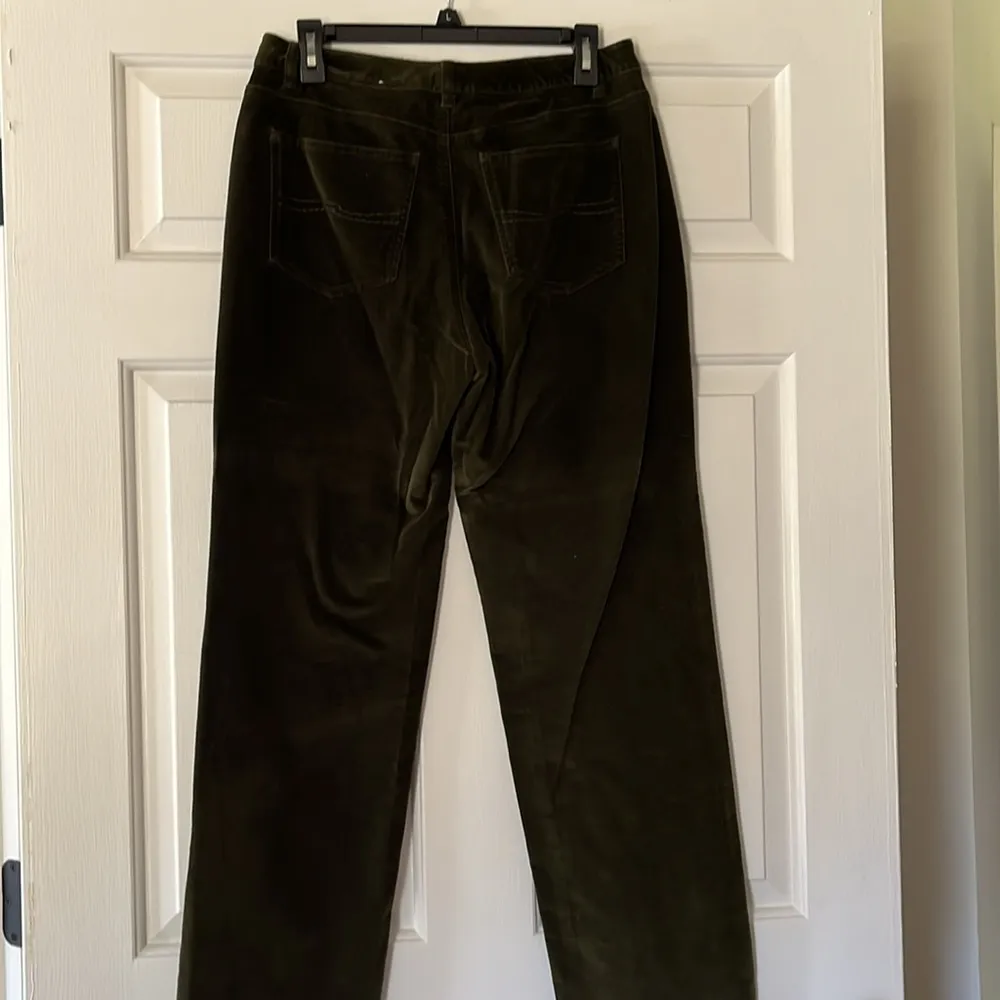 Talbots buttery soft green velvet like pants - Image 5