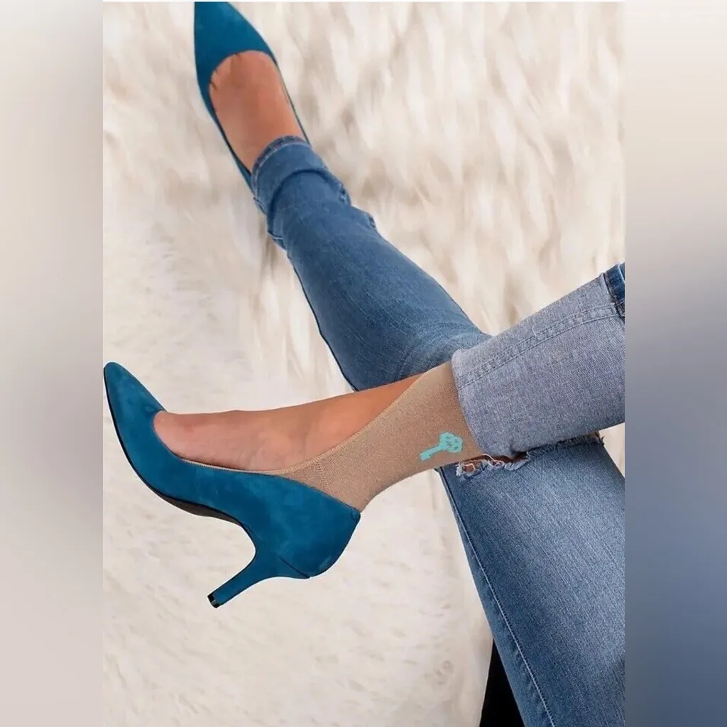 KEYSOCKS WEEKEND KNEE HIGH NO SHOW SOCKS Plus size Purple - Image 6