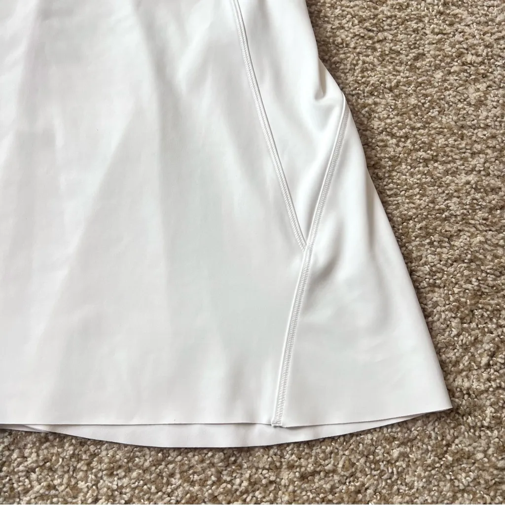 Athleta Ace Tennis Dress White Front Zip Sz Medium - Image 7