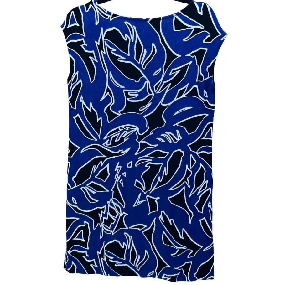 Chicos Travelers Womens Tunic Size M or 1 Art To Wear Artsy Slinky Knit Eclectic - Image 2