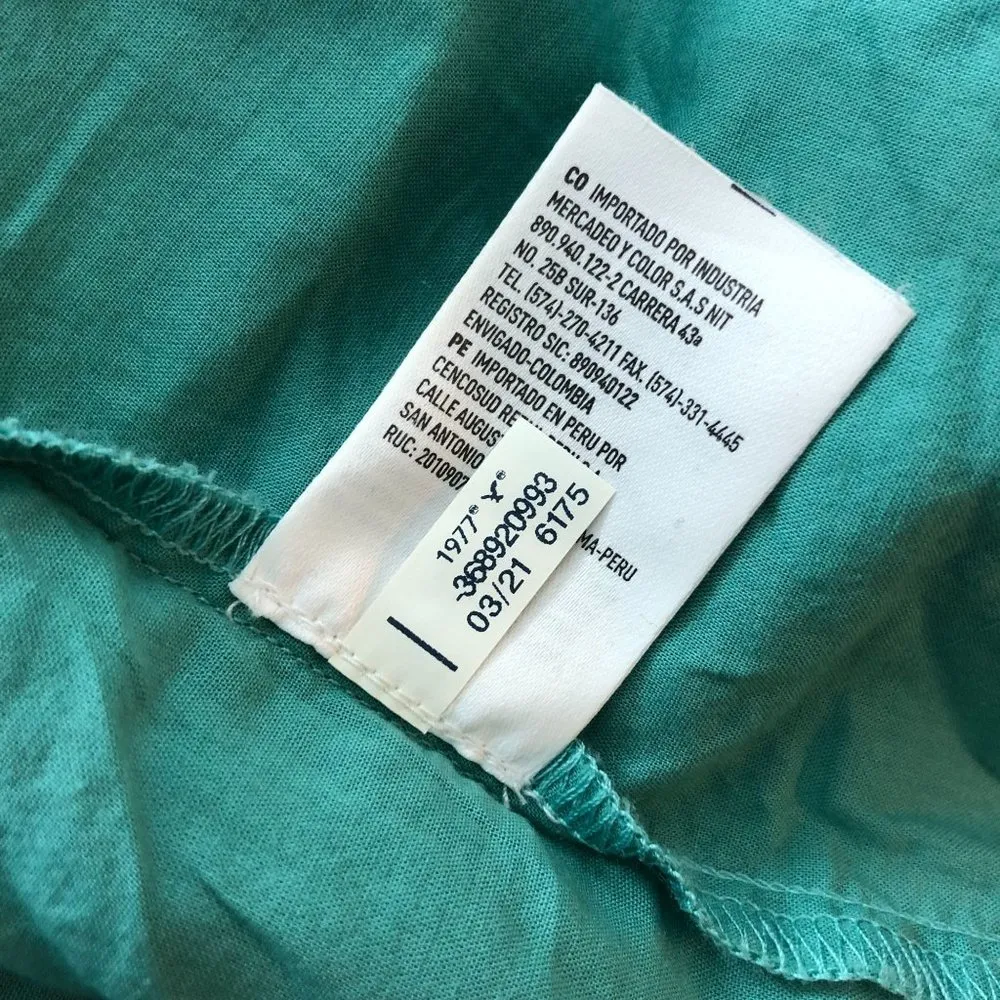 American Eagle Womens Mini Dress Open Back Floral Sleeveless Aqua Green XS - Image 5