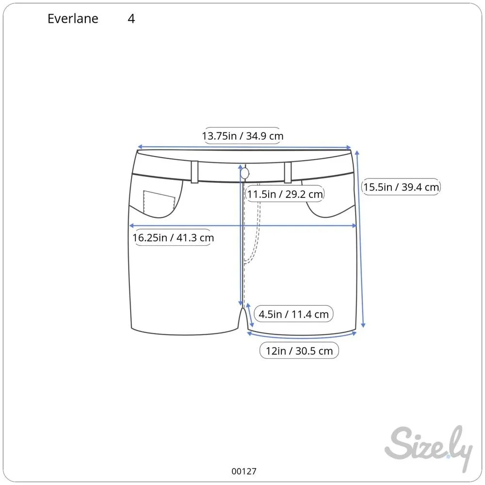 Everlane Women Shorts Black Chino Twill Hi Rise Flat Front Pockets Casual Size 4 - Image 10