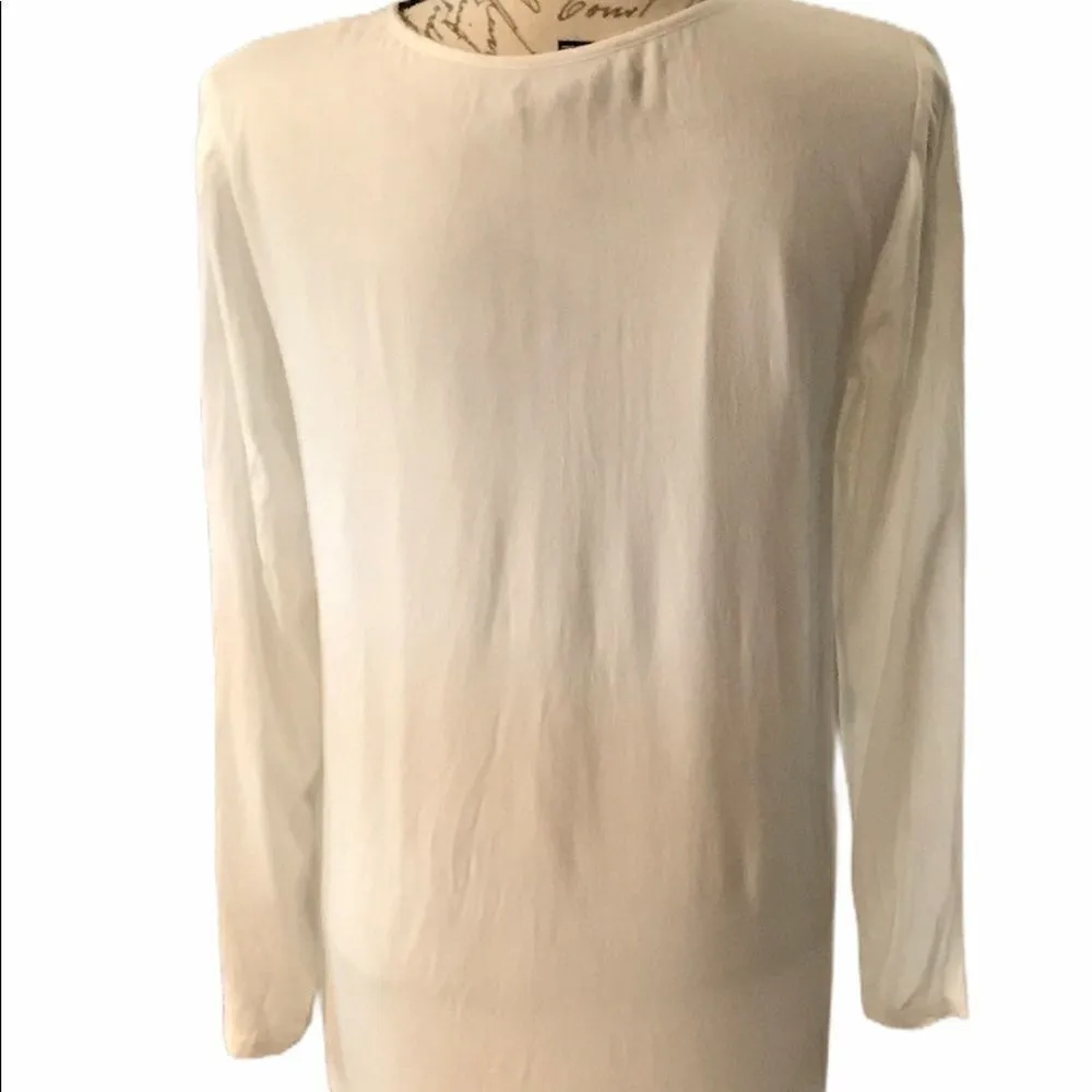 Forever 21 White Dress Blouse Size Small - Image 6