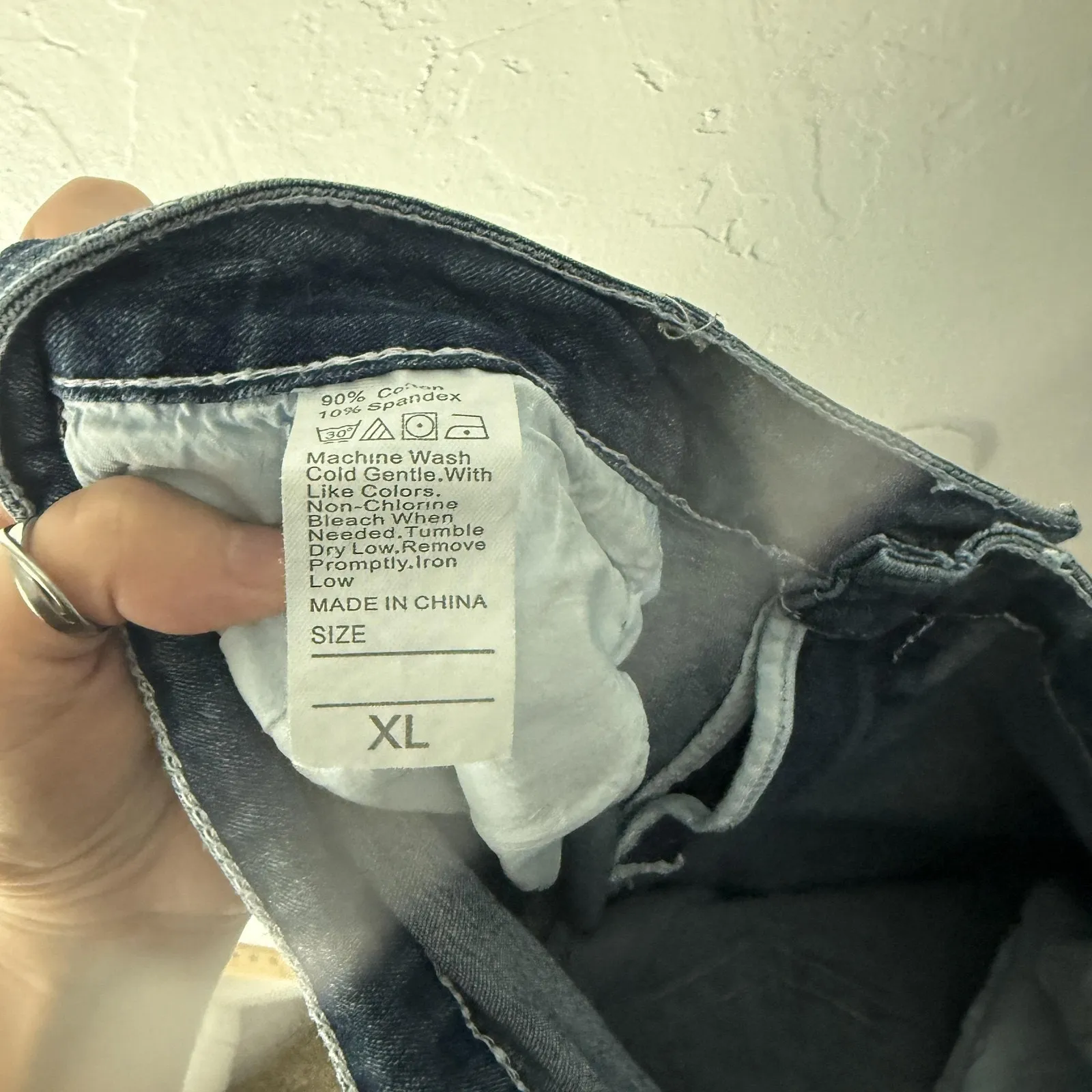 Embroidered Horse Jeans Western XL‎ Mid Rise Stretch Denim Straight Leg Pockets Blue Size 32 - Image 9