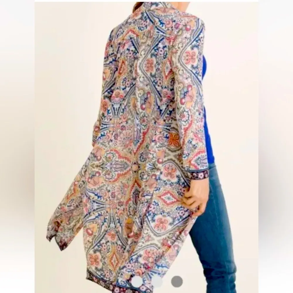 Chico’s Long Paisley Tunic Size S 8/10 - Image 2